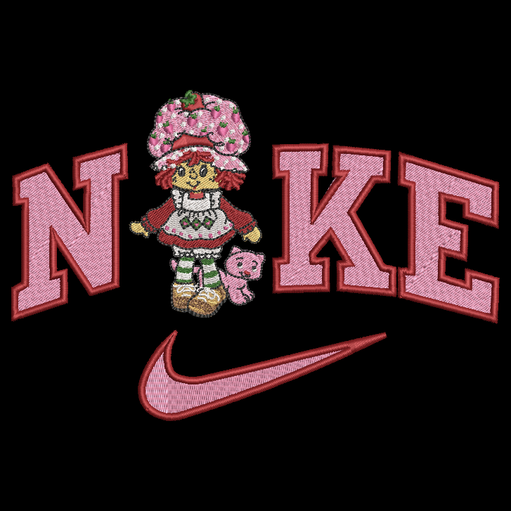 Nike Strawberry Shortcake Embroidered ADULT Hoodie / Crewneck Sweatshirt Unisex 80s Doll Cartoon Lover Gift