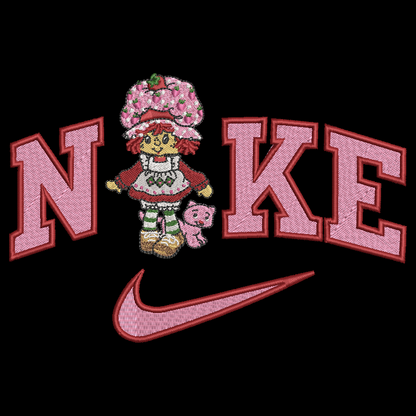 Nike Strawberry Shortcake Embroidered ADULT Hoodie / Crewneck Sweatshirt Unisex 80s Doll Cartoon Lover Gift