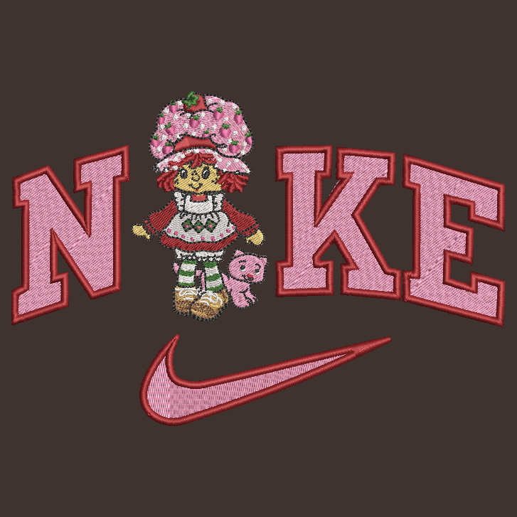 Nike Strawberry Shortcake Embroidered ADULT Hoodie / Crewneck Sweatshirt Unisex 80s Doll Cartoon Lover Gift