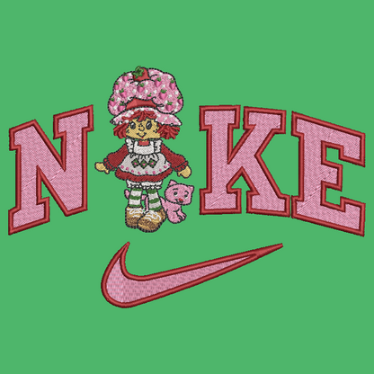 Nike Strawberry Shortcake Embroidered ADULT Hoodie / Crewneck Sweatshirt Unisex 80s Doll Cartoon Lover Gift
