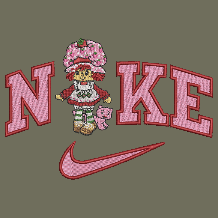 Nike Strawberry Shortcake Embroidered ADULT Hoodie / Crewneck Sweatshirt Unisex 80s Doll Cartoon Lover Gift