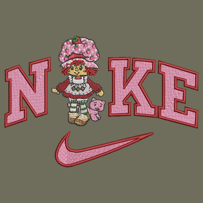 Nike Strawberry Shortcake Embroidered ADULT Hoodie / Crewneck Sweatshirt Unisex 80s Doll Cartoon Lover Gift