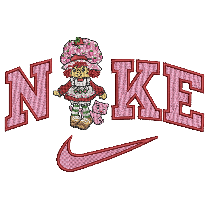Nike Strawberry Shortcake Embroidered ADULT Hoodie / Crewneck Sweatshirt Unisex 80s Doll Cartoon Lover Gift