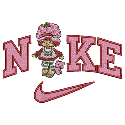 Nike Strawberry Shortcake Embroidered ADULT Hoodie / Crewneck Sweatshirt Unisex 80s Doll Cartoon Lover Gift