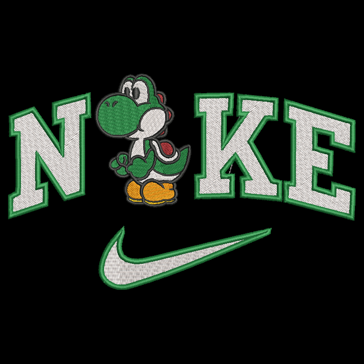 Nike Mario Bros Yoshi Embroidered ADULT Hoodie / Crewneck Sweatshirt Unisex Video Gamer Gift