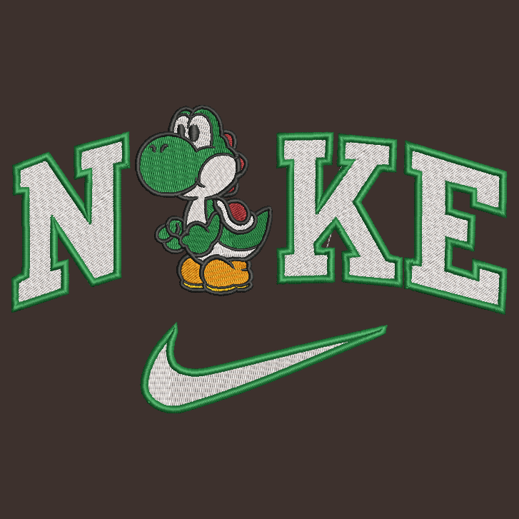 Nike Mario Bros Yoshi Embroidered ADULT Hoodie / Crewneck Sweatshirt Unisex Video Gamer Gift