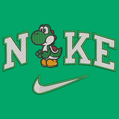 Nike Mario Bros Yoshi Embroidered ADULT Hoodie / Crewneck Sweatshirt Unisex Video Gamer Gift