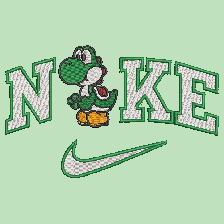 Nike Mario Bros Yoshi Embroidered ADULT Hoodie / Crewneck Sweatshirt Unisex Video Gamer Gift