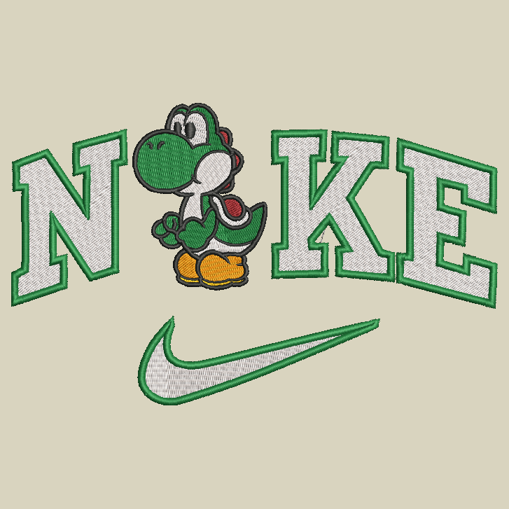 Nike Mario Bros Yoshi Embroidered ADULT Hoodie / Crewneck Sweatshirt Unisex Video Gamer Gift