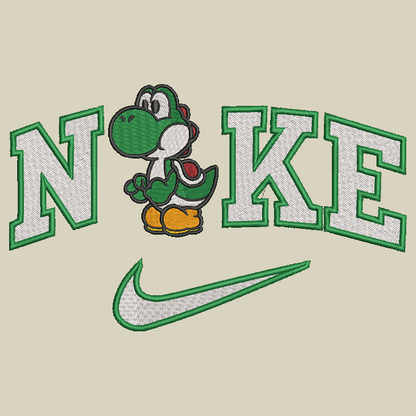 Nike Mario Bros Yoshi Embroidered ADULT Hoodie / Crewneck Sweatshirt Unisex Video Gamer Gift