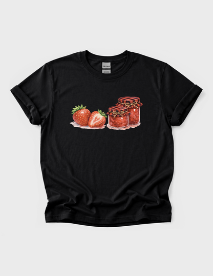 Strawberry Jam Graphic Tee T-shirt or Sweatshirt ADULT Unisex Hoodie / Crewneck Watercolor Food Canning Farm Life
