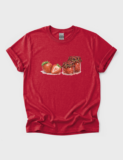Strawberry Jam Graphic Tee T-shirt or Sweatshirt ADULT Unisex Hoodie / Crewneck Watercolor Food Canning Farm Life