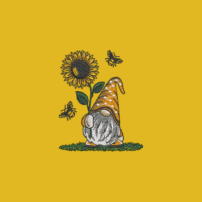 Gnome Towels Embroidered Hand Towel Bathroom Home Decor Spring Flowers