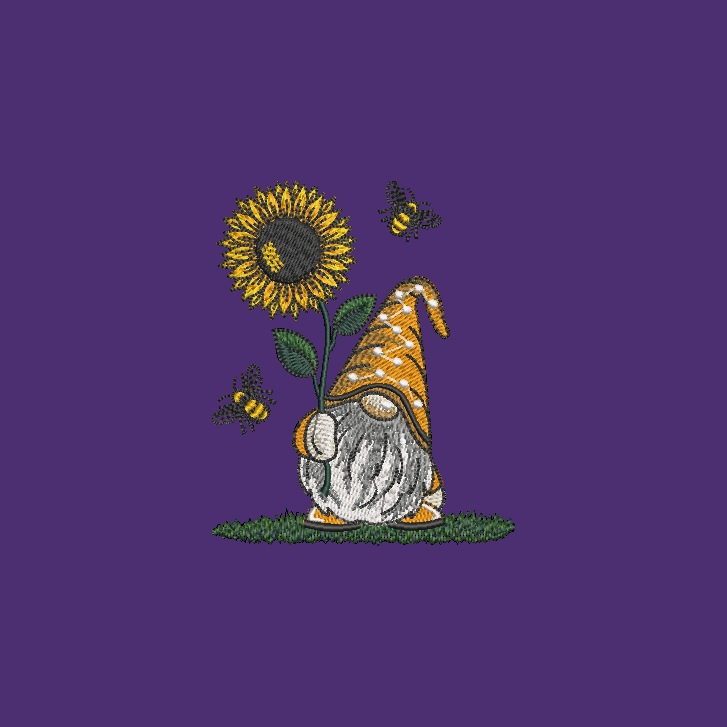 Gnome Towels Embroidered Hand Towel Bathroom Home Decor Spring Flowers