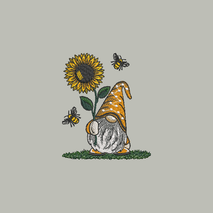 Gnome Towels Embroidered Hand Towel Bathroom Home Decor Spring Flowers