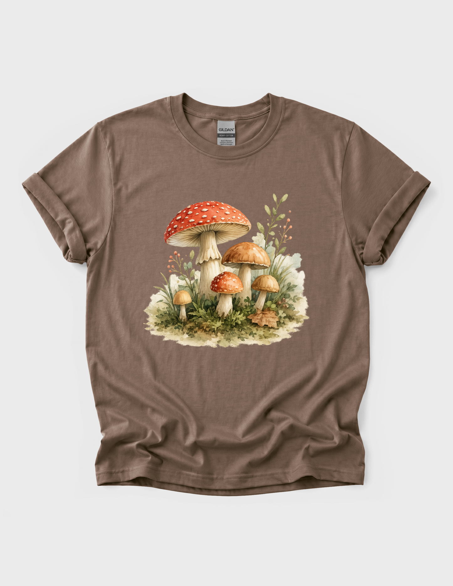 Watercolor Toadstool Graphic Tee T-shirt or Sweatshirt ADULT Unisex Hoodie / Crewneck Nature Wildlife Plant