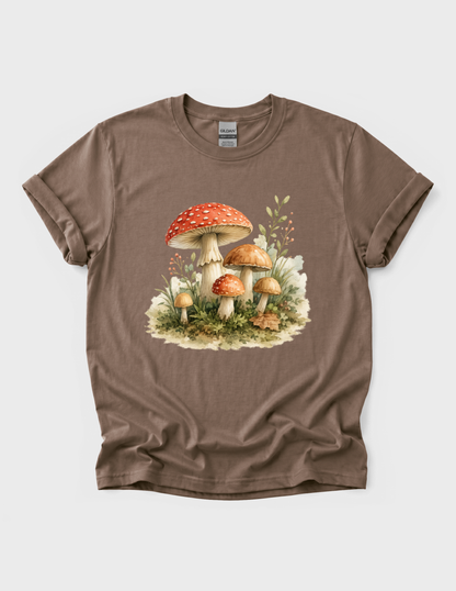 Watercolor Toadstool Graphic Tee T-shirt or Sweatshirt ADULT Unisex Hoodie / Crewneck Nature Wildlife Plant