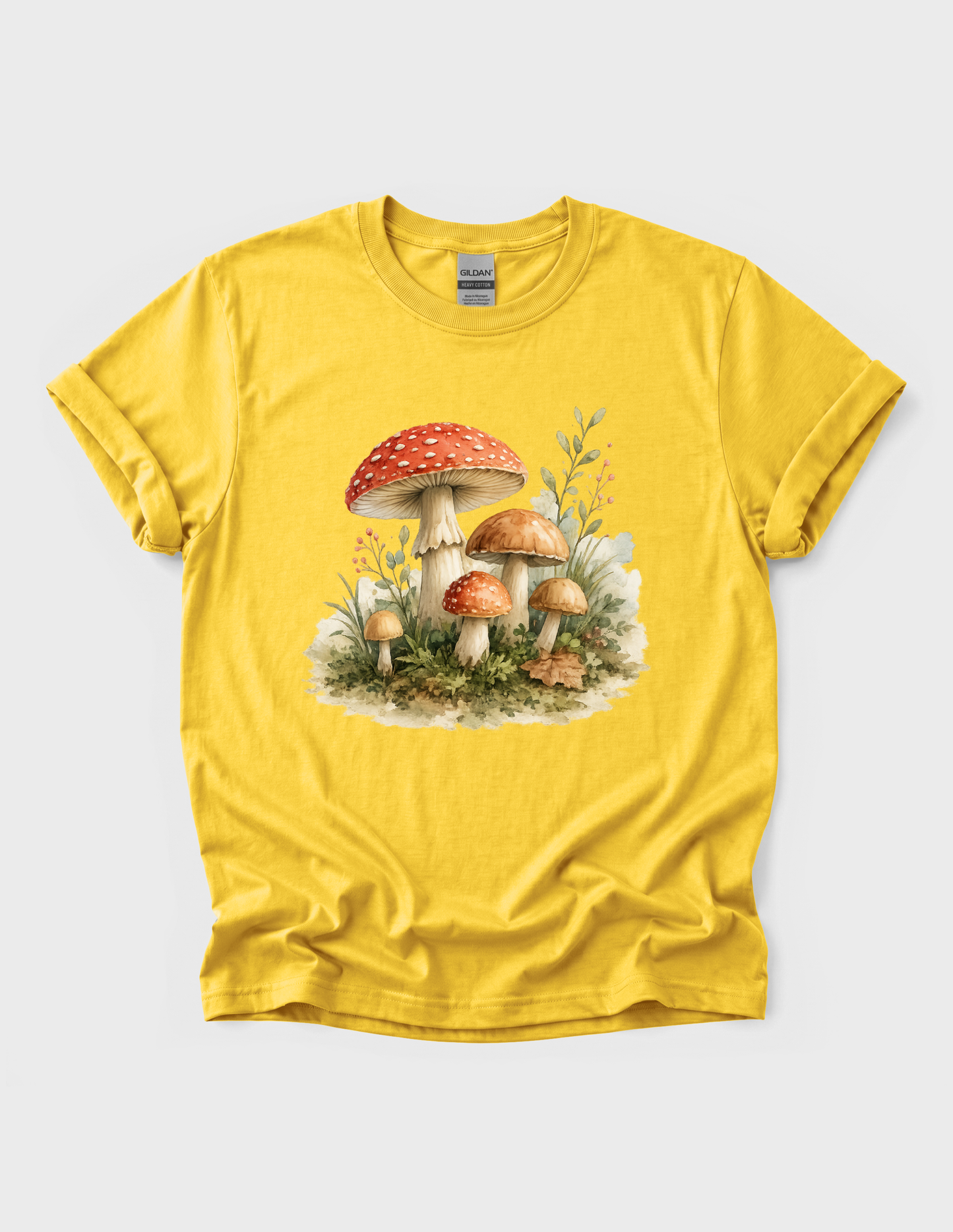Watercolor Toadstool Graphic Tee T-shirt or Sweatshirt ADULT Unisex Hoodie / Crewneck Nature Wildlife Plant