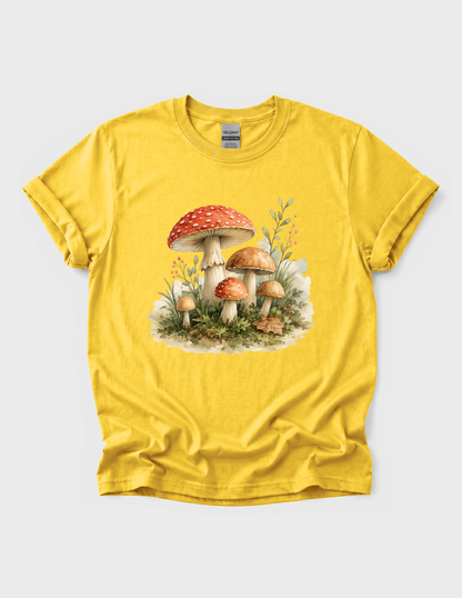 Watercolor Toadstool Graphic Tee T-shirt or Sweatshirt ADULT Unisex Hoodie / Crewneck Nature Wildlife Plant
