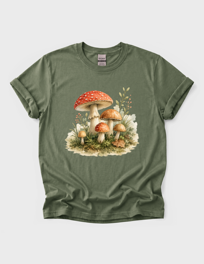 Watercolor Toadstool Graphic Tee T-shirt or Sweatshirt ADULT Unisex Hoodie / Crewneck Nature Wildlife Plant