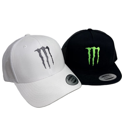 Monster Hat Embroidered Yupoong Trucker Mesh Snapback Black or White Zero Casual Novelty Gift