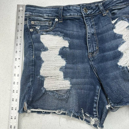 American Eagle Shorts Women 14 Hi Rise Shortie Next Level Blue Jean Denim Grunge