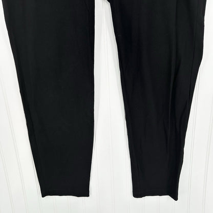 Eileen Fisher Pants XL Washable Crepe Slim Leg Black Minimalist Contemporary