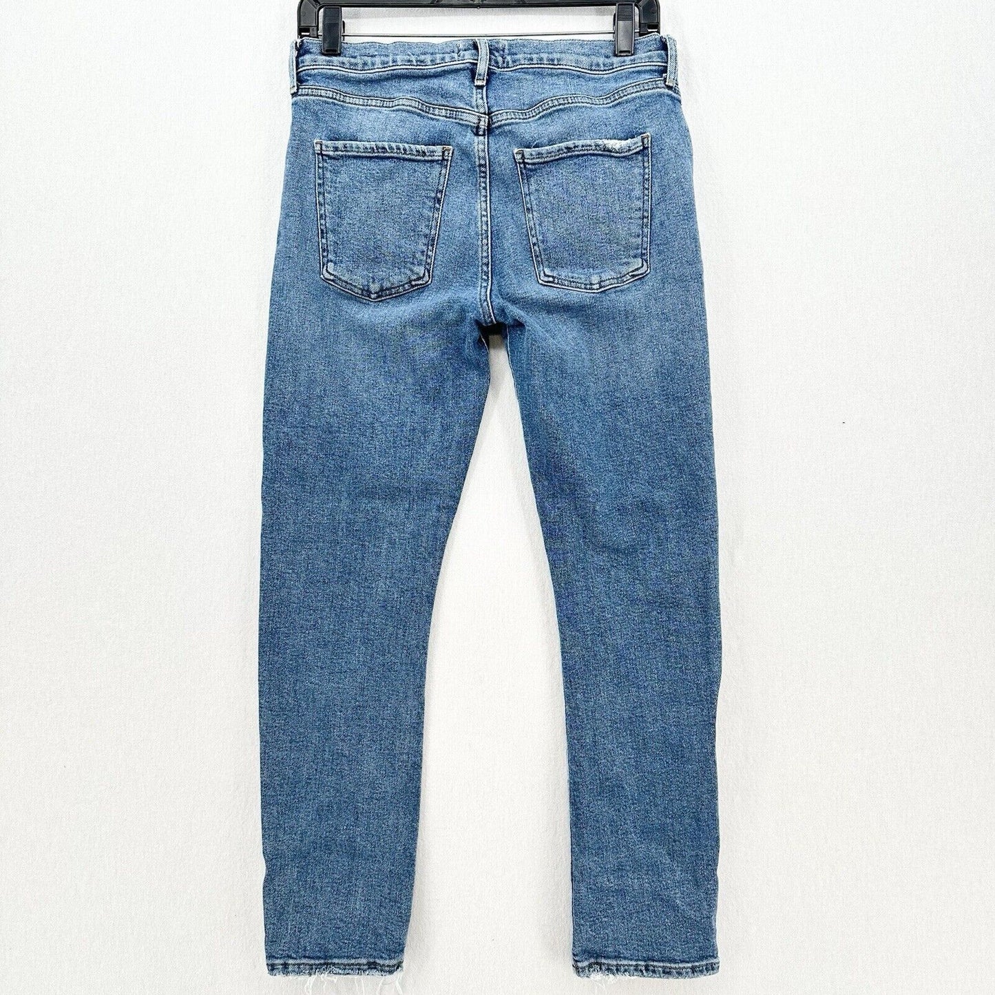 AGOLDE Jeans Women 28 Toni Midrise Skinny Blue Stretch Denim Distress Light Wash