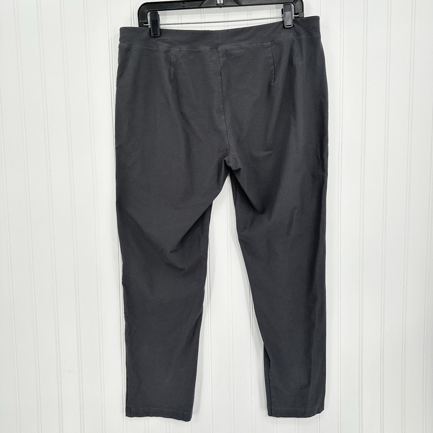 Eileen Fisher Pants Large Washable Crepe Slim Ankle Gray Coastal ContemporaryEUC