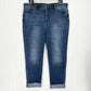 Lularoe Jeans Womens 32 US 14 Boyfriend Blue Stretch Denim Tummy Panel EUC