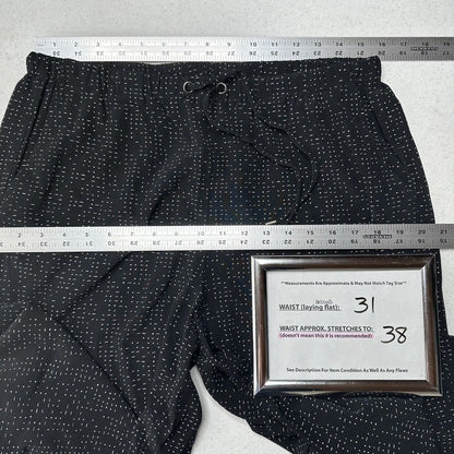 Eileen Fisher Pants Medium Wide Crop Black Polka Dot Pull On Tencel Coastal EUC