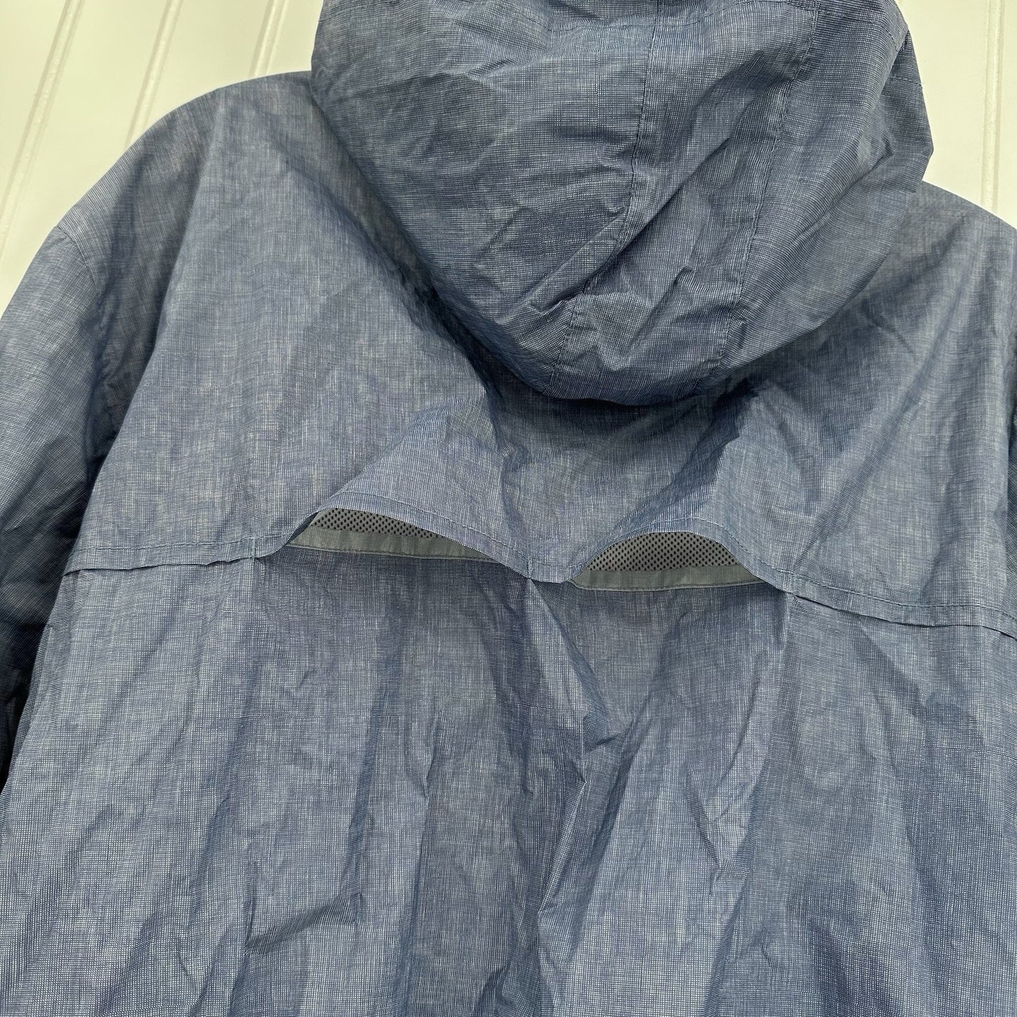 Johnnie O Jacket Mens Medium Dakota Packable Rain Windbreaker Coat Blue *Marks