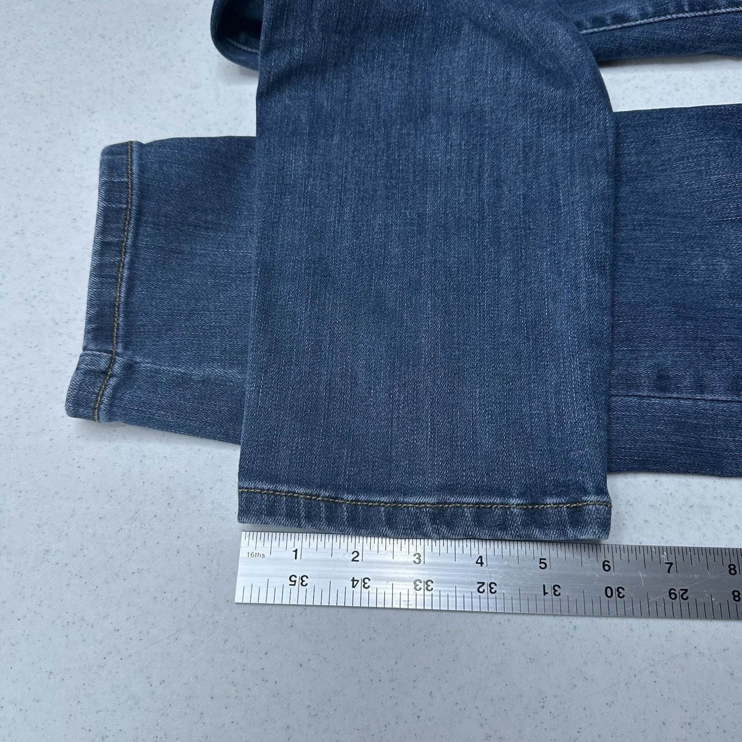 Judy Blue Jeans Womens 13 31 Relaxed Fit Blue Stretch Denim Dark Wash Distressed