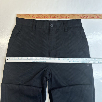 Billabong Pants 29 Straight Leg Trouser High Rise Black Pinstripe Preppy Y2K
