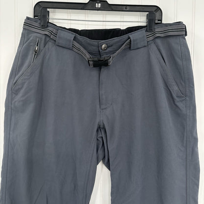 Duluth Trading Pants Mens L X 30 Dry On The Fly Belted Gray Hiking UPF Quick Dry