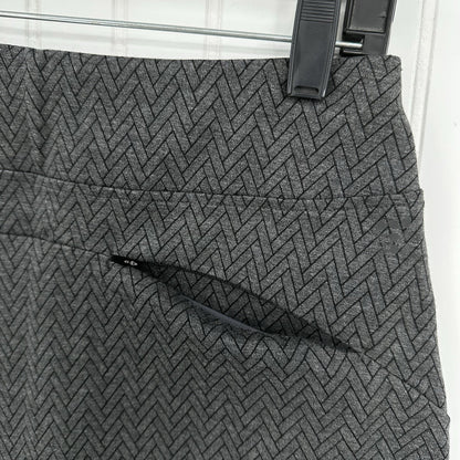 Title Nine Skirt Womens Small Passport Ponte Gray Herringbone Pockets Golf EUC