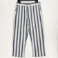 Rails Pants Womens Large Agnes Linen Blend Ankle White Blue Stripes Coastal EUC