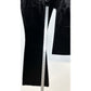 Old Navy Velvet Pants Women 2X High Rise Flare Black Pull On Witch Boho Goth NEW