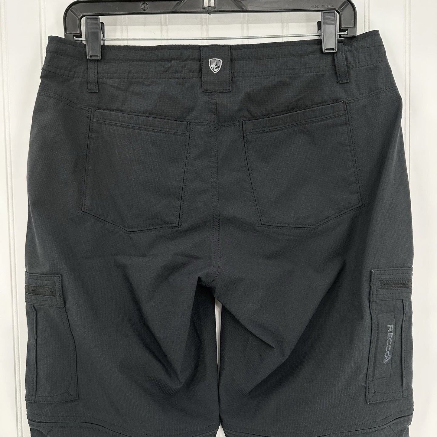 Kuhl Pants Womens 10 Convertible Horizn Recco Black Hiking Zip Off Shorts EUC