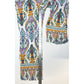 Christian Siriano Pants Womens Medium Straight Leg Pull On Tribal Aztec Beach