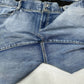 Apt 9 Jeans Womens 18 Capri Tummy Control Blue Cuffed Denim Bling Embroidered
