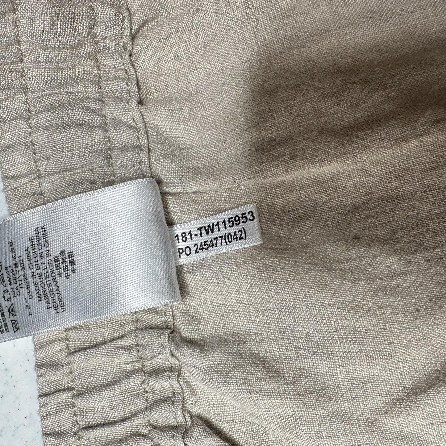 Tommy Bahama Pants Womens XL Linen Two Palms Easy Wide Leg Beige Lagenlook EUC