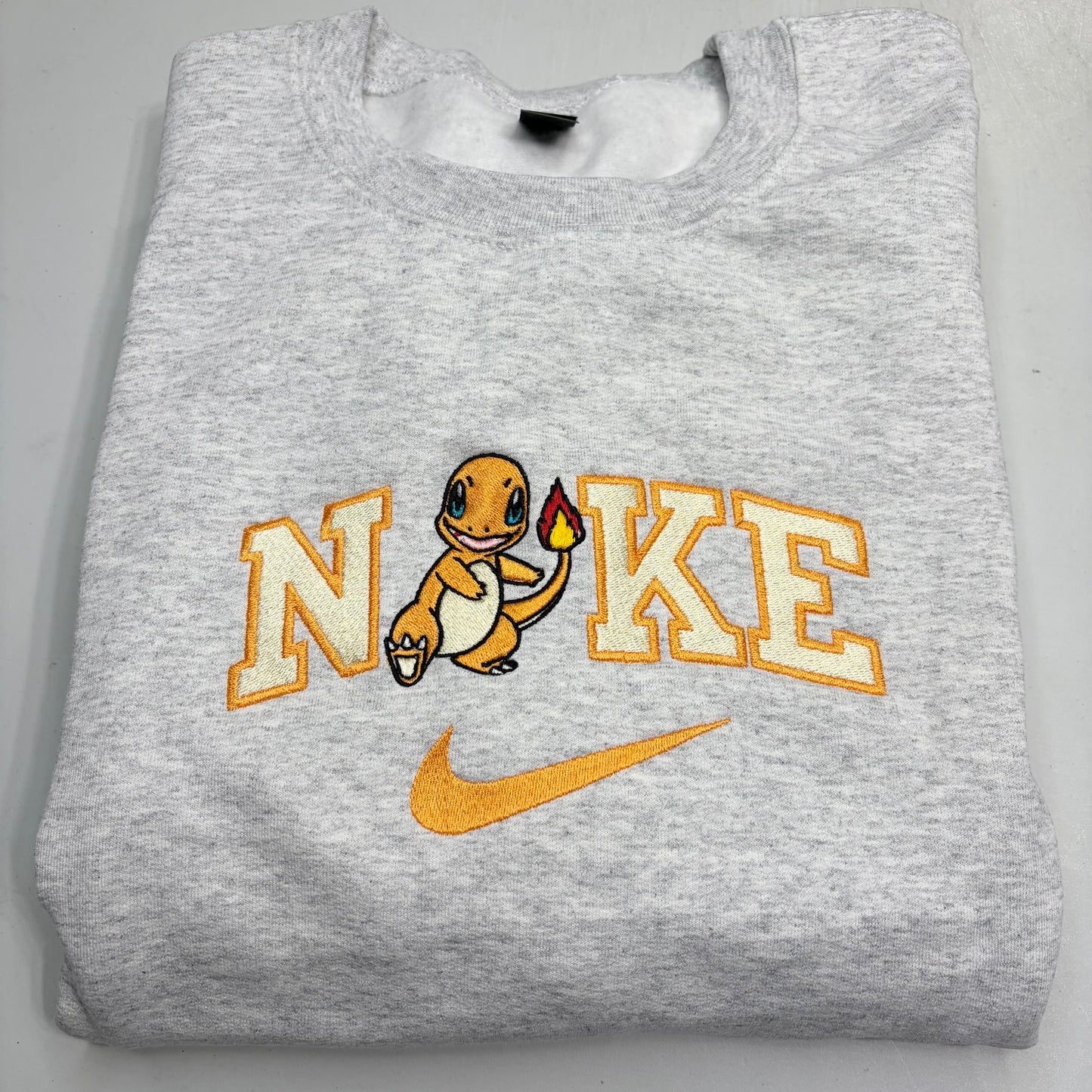 Nike Pokemon Charmander Embroidered ADULT Hoodie / Crewneck Sweatshirt Unisex