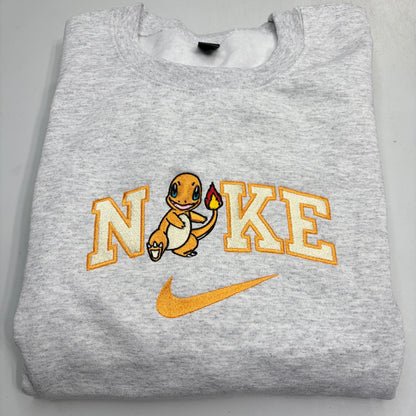 Nike Pokemon Charmander Embroidered ADULT Hoodie / Crewneck Sweatshirt Unisex