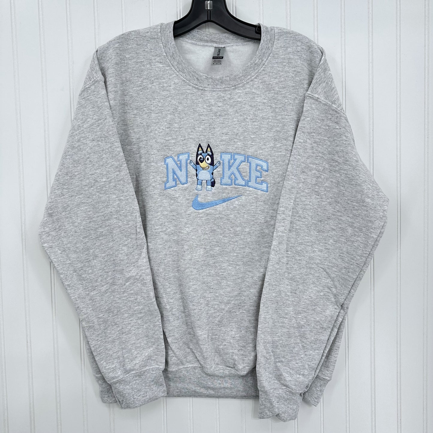 Nike Bluey Sweatshirt Embroidered ADULT Hoodie / Crewneck Unisex Dog Sisters Best Friends Cartoon