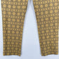 Tibi Pants Womens 2 Slim Crop Mustard Yellow Cotton Throwing Stars Career Preppy