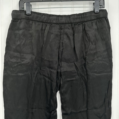 Enza Costa Pants 3 Womens Large Jogger Rayon Satin Black Pull On Ankle EUC