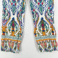 Christian Siriano Pants Womens Medium Straight Leg Pull On Tribal Aztec Beach