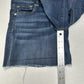 American Eagle Shorts Womens 14 Midi Blue Jean Denim Super Stretch Distress Fray