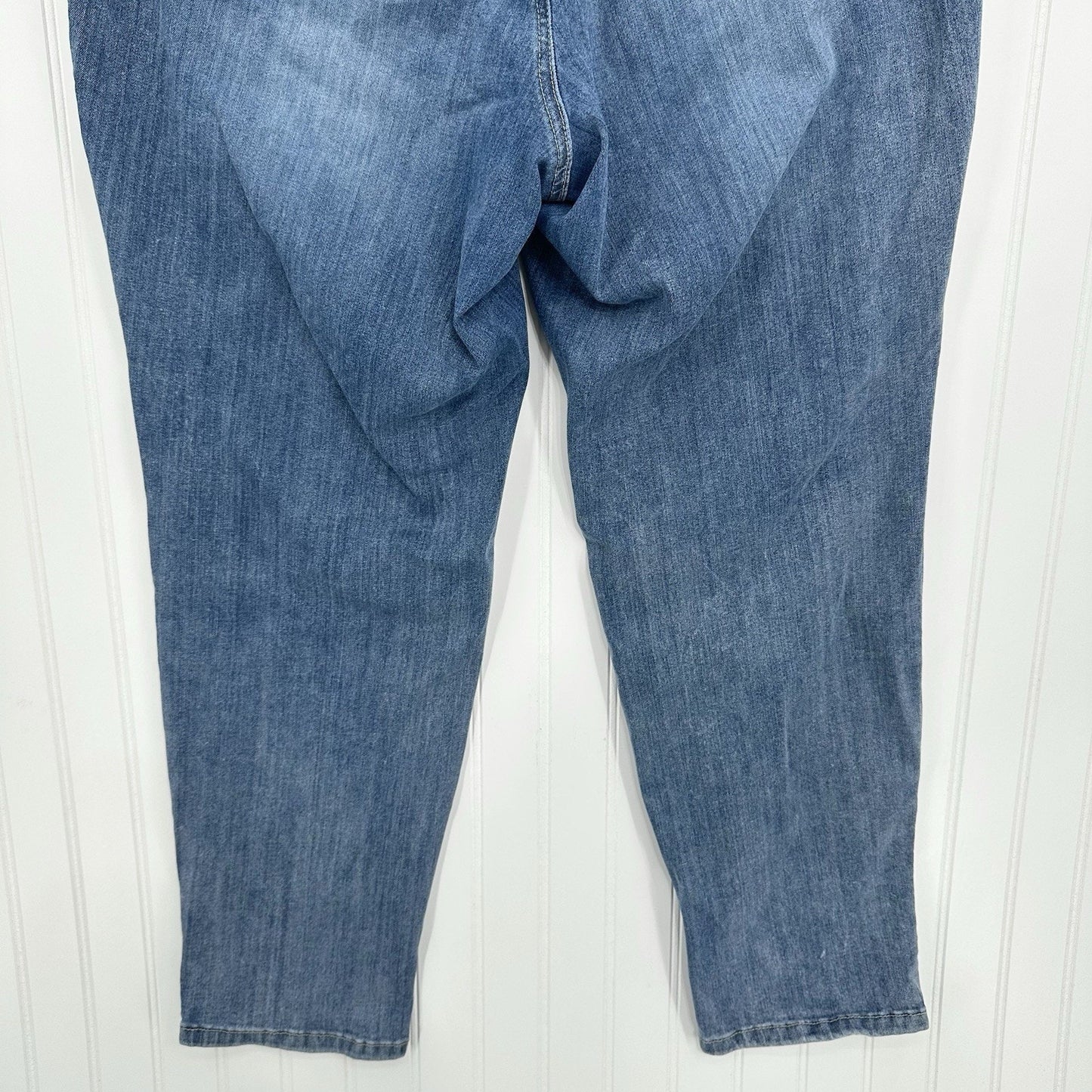 Judy Blue Jeans Womens 14W High Waist Jogger Blue Stretch Denim Elastic Waist